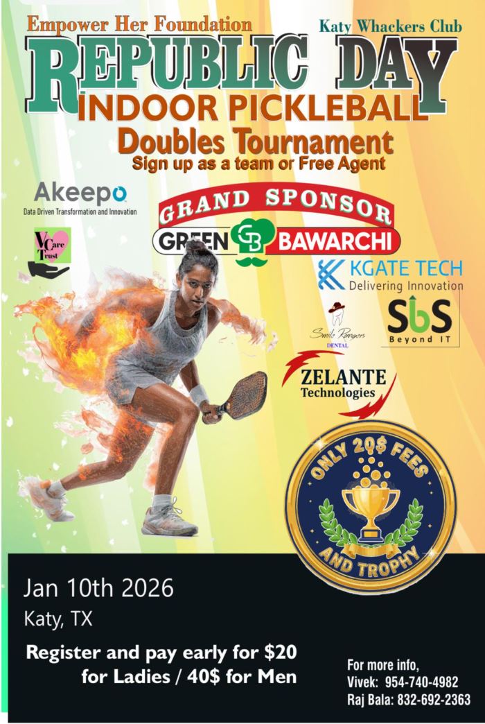 Republic Day Pickleball Tournament Logo